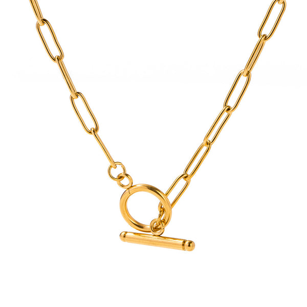 Gold Chain Toggle Necklace