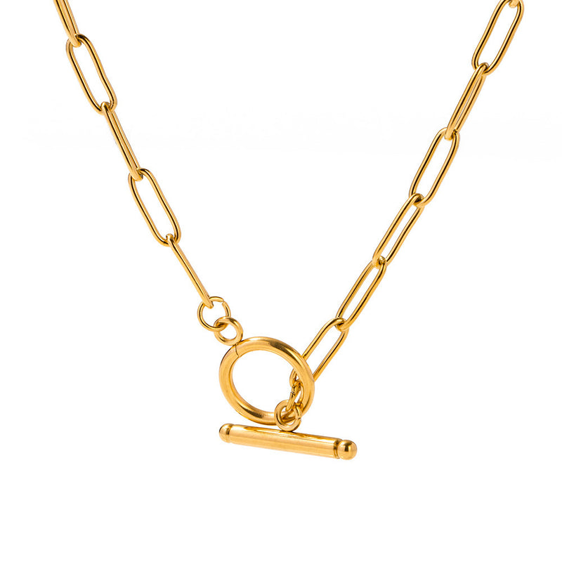 Gold Chain Toggle Necklace