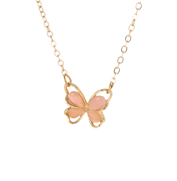 Multicolor Butterfly Pendant Necklace